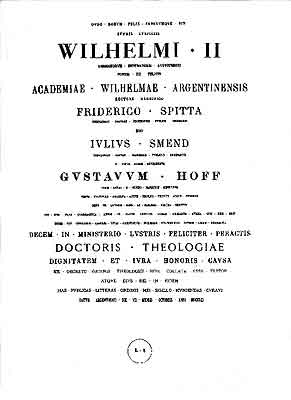 diplme de docteur en thologie du pasteur Hoff